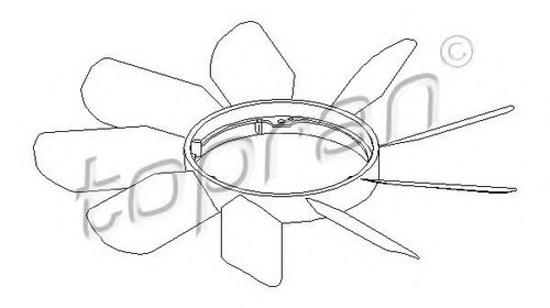 Paleta ventilator, racire motor MERCEDES