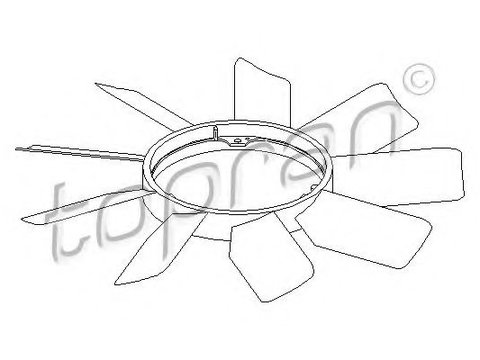 Paleta ventilator, racire motor MERCEDES SPRINTER 4-t platou / sasiu (904) (1996 - 2006) TOPRAN 400 995