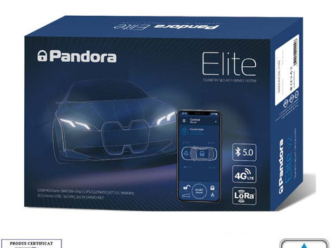 Pandora Elite Sistem de alarma auto cu pornire motor prin GSM(4G) si pager 433Mhz