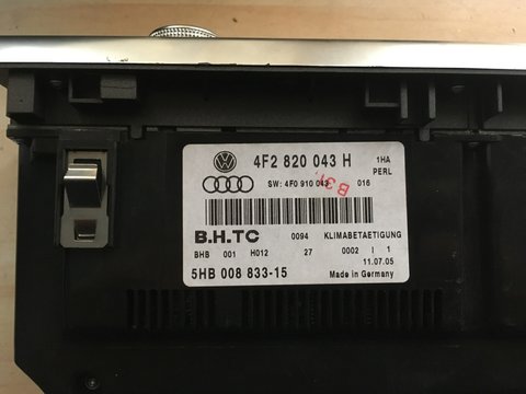 Panou comanda ac pentru Audi A6 cod: 4F2820043H