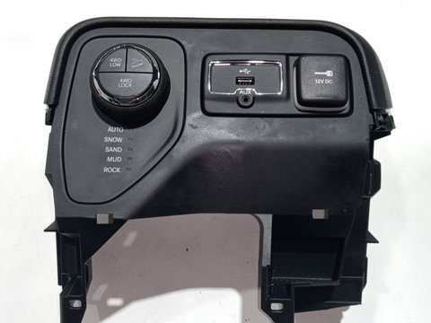 Panou consola centrala+buton selectare mod condus+întrare auxiliar Jeep Renegade 2015-2017 735581341