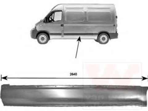 Panou lateral RENAULT MASTER II Van (FD), OPEL MOVANO caroserie (F9), RENAULT MASTER II bus (JD) - VAN WEZEL 3798143