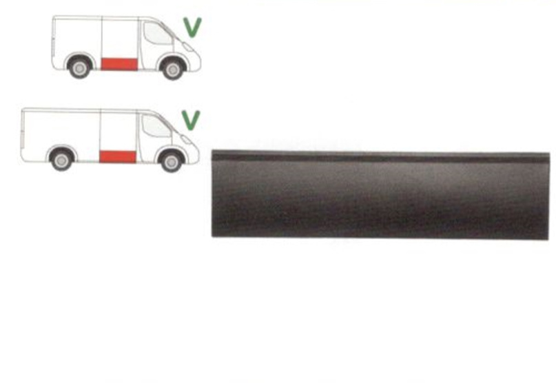 Panou reparatie usa Iveco DAILY, 01.1978-02.1990 Model alungit, iveco DAILY, 03.1990-12.1998 Model alungit, partea dreapta, parte inferioara ,usa culisanta,