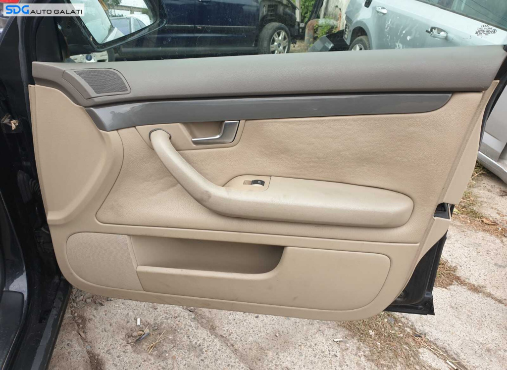 Panou Tapiterie Fata Interior Piele Crem de pe Usa Portiera Dreapta Fata Audi A4 B6 2001 - 2005 [C1787]