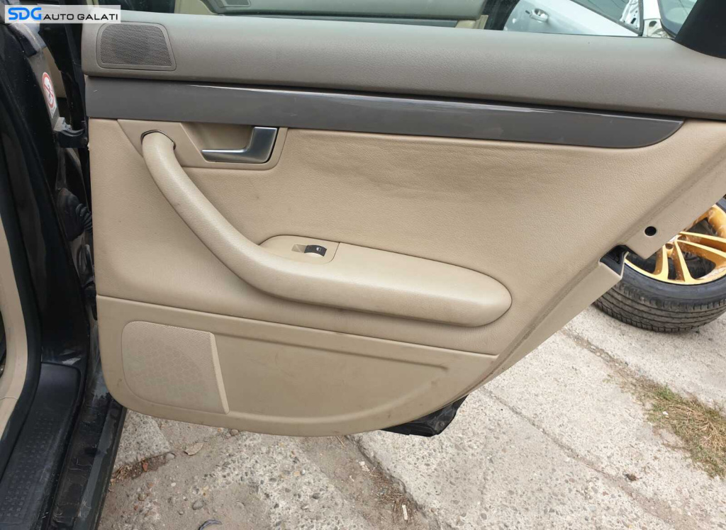 Panou Tapiterie Fata Interior Piele Crem de pe Usa Portiera Dreapta Spate Audi A4 B6 2001 - 2005 [C1788]