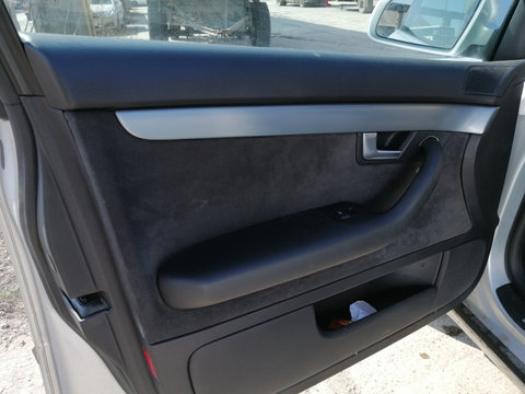 Panou Tapiterie Fata Interior Piele Intoarsa Neagra Usa Portiera Stanga Fata Volan Dreapta Audi A4 B7 2005 - 2008