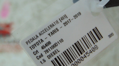 Pedala acceleratie Toyota Yaris din 2019