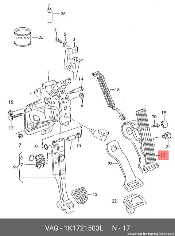 Pedala acceleratie Volkswagen Passat B6 