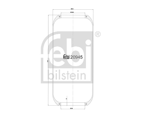 Perna aer 20945 FEBI BILSTEIN pentru Vw Carat Vw Corsar Vw Passat Vw Quantum Vw Golf Vw Rabbit Skoda 105 120 Iveco Eurotech Iveco Eurocargo Iveco Turbotech Iveco Turbostar