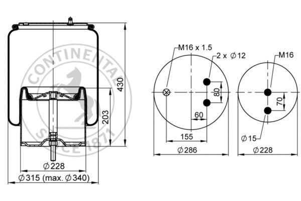 Perna aer 6700 N P02 CONTITECH Aer SPRING