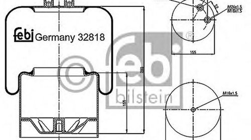 Perna aer MERCEDES-BENZ ECONIC FEBI 3281