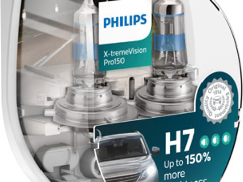 Philips set 2 becuri h7 12v x-treme vision pro