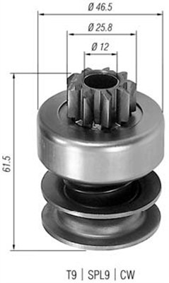 Pinion electromotor (940113020064 MAGNETI MARELLI)