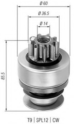 Pinion electromotor ~ 940113020332 ~ MAGNETI MARELLI