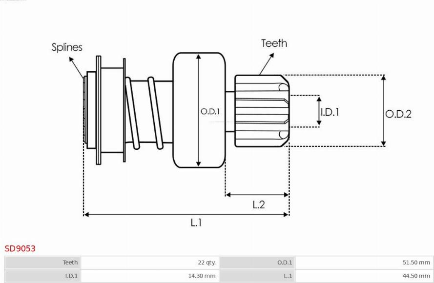 Pinion electromotor AS-PL SD9053