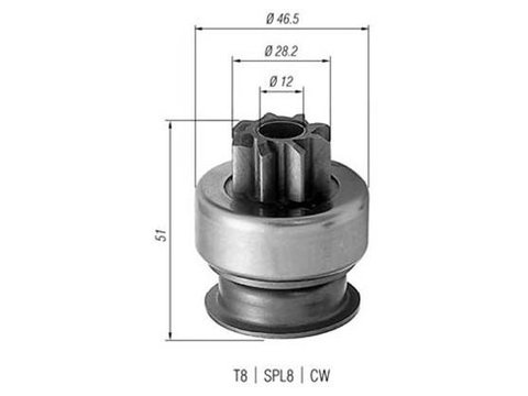 Pinion electromotor Hyundai SONATA Mk III (EF) 1998-2005 #2 0595