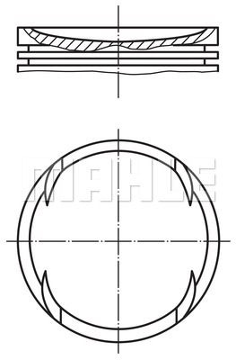 Piston 028 PI 00120 000 MAHLE pentru Seat Ibiza Skoda Fabia Vw Polo Seat Toledo