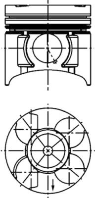 Piston (40391620 KOLBENSCHMIDT) CHEVROLET,HONDA,OPEL,VAUXHALL