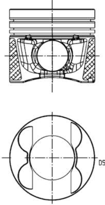 Piston 40809610 KOLBENSCHMIDT pentru Mercedes-benz Vito Mercedes-benz Sprinter Mercedes-benz E-class Mercedes-benz Glk-class Mercedes-benz Cla Mercedes-benz Gla-class Mercedes-benz B-class