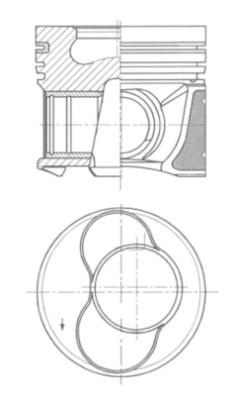 Piston (41158600 KOLBENSCHMIDT) AUDI,SEAT,SKODA,VW