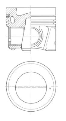 Piston (41647620 KOLBENSCHMIDT) AUDI,SKODA,VW