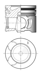 Piston (41703600 KOLBENSCHMIDT) Citroen,FIAT,LAND ROVER,PEUGEOT