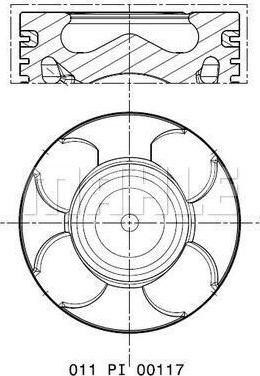 Piston 70 with rings fits. ALFA ROMEO MITO CHEVROLET AVEO FIAT 500 500 C 500L DOBLO DOBLO CARGO FIORINO FIORINO-MINIVAN IDEA PAN OPEL MERIVA B (S10), Dubita, 06.2010 - 03.2017 MAHLE 011 PI 00117 002