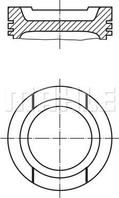 Piston 8151 050 AUDI A3 A4 B5 A4 B6 A4 B7 SEAT ALTEA ALTEA XL EXEO EXEO ST LEON TOLEDO III SKODA OCTAVIA I OCTAVI VW PASSAT V (3B2), Sedan, 08.1996 - 12.2001 MAHLE 033 20 01