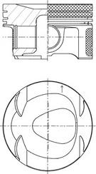 Piston 82 STD MERCEDES C C204 C T-MODEL S204 C W204 E A207 E C207 E T-MODEL S212 E W212 SLK R172 1.8 01.07- Kolbenschmidt 41727600