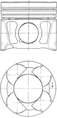 Piston 83 STD se potrivește. ALFA ROMEO 159 BRERA GIULIETTA SPIDER FIAT BRAVO II DOBLO DOBLO CARGO FREEMONT LANCIA DELTA III OPE OPEL CASCADA (W13), Сabrioletă, 03.2013 - 04.2019 Kolbenschmidt 41070600