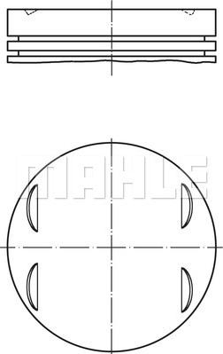 Piston 845 BMW 3 E46 5 E39 5 E60 7 E65 E66 E67 X3 E83 X5 E53 Z3 E36 Z4 E85 3.0 04.00-07.08 BMW 5 - V (E60), Sedan, 12.2001 - 03.2010 MAHLE 083 13 02