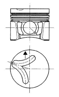 Piston (94347610 KOLBENSCHMIDT) BMW,LAND ROVER,OPEL,VAUXHALL