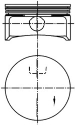 Piston 99741601 KOLBENSCHMIDT pentru Opel Vectra Opel Astra Opel Zafira Opel Signum Opel Tigra Opel Corsa Opel Vita