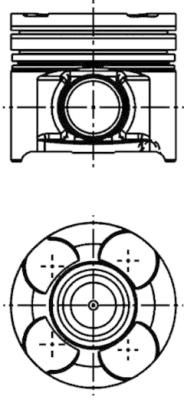 PISTON ~ ALFA ROMEO 159 (939_) 1.9 JTDM 16V (939AXC1B, 939AXC12) 150cp 2005 2006 2007 2008 2009 2010 2011 ~ 40 660 600 ~ KOLBENSCHMIDT