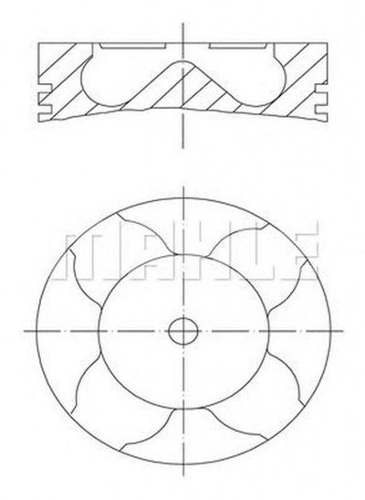 Piston AUDI A4 8EC B7 MAHLE ORIGINAL 0334200