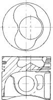 Piston ~ Audi A6 1.9 [4b; c5] tdi motorina 130cp/96kw AVF; AWX 2001 2002 2003 2004 2005 ~ 87-114900-25 ~ NURAL