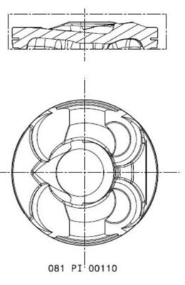 PISTON ~ BMW 1 (F20) 120 i 114 i 116 i 118 i 102cp 136cp 170cp 177cp 2011 2012 2013 2014 2015 2016 ~ 081 PI 00110 000 ~ MAHLE