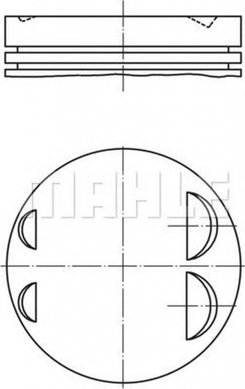 Piston BMW 3 E46 MAHLE ORIGINAL 0831901