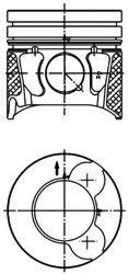 Piston CITROEN C5 II (RC) (2004 - 2016) KOLBENSCHMIDT 99700600 piesa NOUA