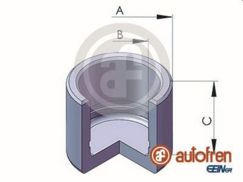 Piston, etrier frana punte fata (D02528 AUTOFREN) AUDI,FIAT,FORD,IVECO,LAND ROVER,LDV,PEUGEOT,ROVER