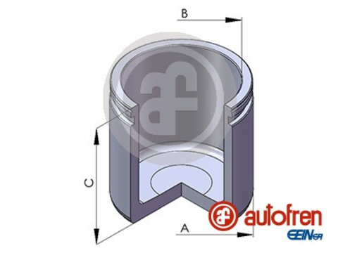 Piston, etrier frana punte fata (D02558 AUT) ALFA ROMEO,FIAT,HYUNDAI,LANCIA,SEAT,VW,YUGO,ZASTAVA