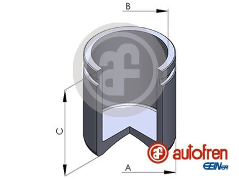 Piston, etrier frana punte fata (D02561 AUT) FIAT,MAZDA,RENAULT,SEAT,VW