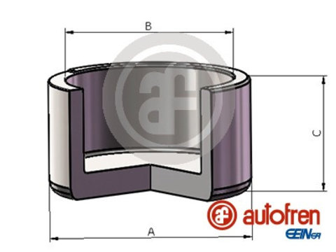 Piston, etrier frana punte fata (D025686 AUTOFREN) AUSTIN,ROVER,TRIUMPH