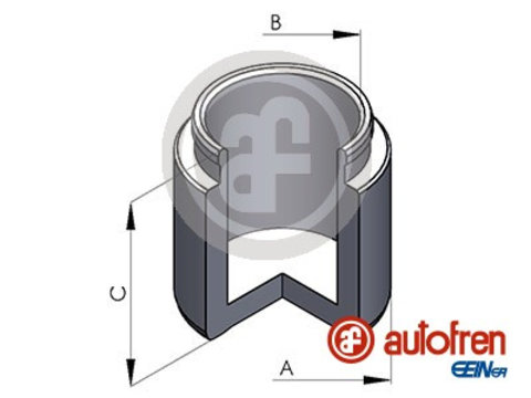 Piston, etrier frana puntea spate (D025128 AUT) FORD,MAZDA,MITSUBISHI,NISSAN,SUBARU,SUZUKI,TOYOTA