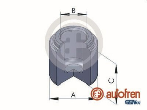 Piston, etrier frana puntea spate (D025285 AUT) ALFA ROMEO,AUDI,PORSCHE,VW