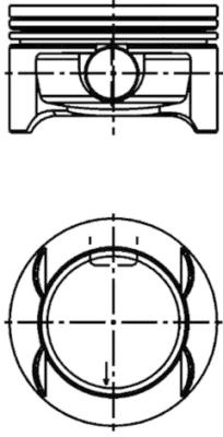 Piston KOLBENSCHMIDT 40384620 pentru OPEL AGILA (A) (H00) 2003-2007