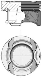Piston KOLBENSCHMIDT 40856600 la MERCEDES-BENZ (BBDC) GLC (X253) M 274.920 1991cc 184cp 135kW 2015 2016 2017 2018 2019 2020 2021 2022 2023 2024