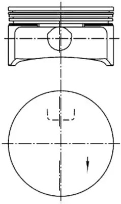 Piston Kolbenschmidt OPEL SIGNUM hatchback (Z03) 2003-2005 - 99741601