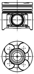 Piston LANCIA THESIS (841AX) (2002 - 2009) KOLBENSCHMIDT 40660600 piesa NOUA