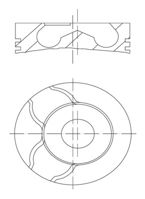 Piston MAHLE 0220102 pentru masina NISSAN QASHQAI / QASHQAI +2 I (J10, NJ10, JJ10E) K9K 292; K9K 282 1461cc 106cp 78kW 2006 2007 2008 2009 2010 2011 2012 2013